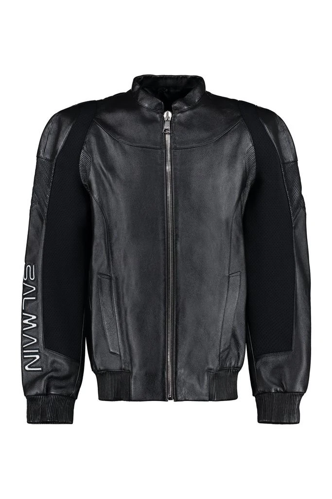 商品Balmain|Balmain Zipped Leather Bomber Jacket,价格¥13943,第1张图片详细描述