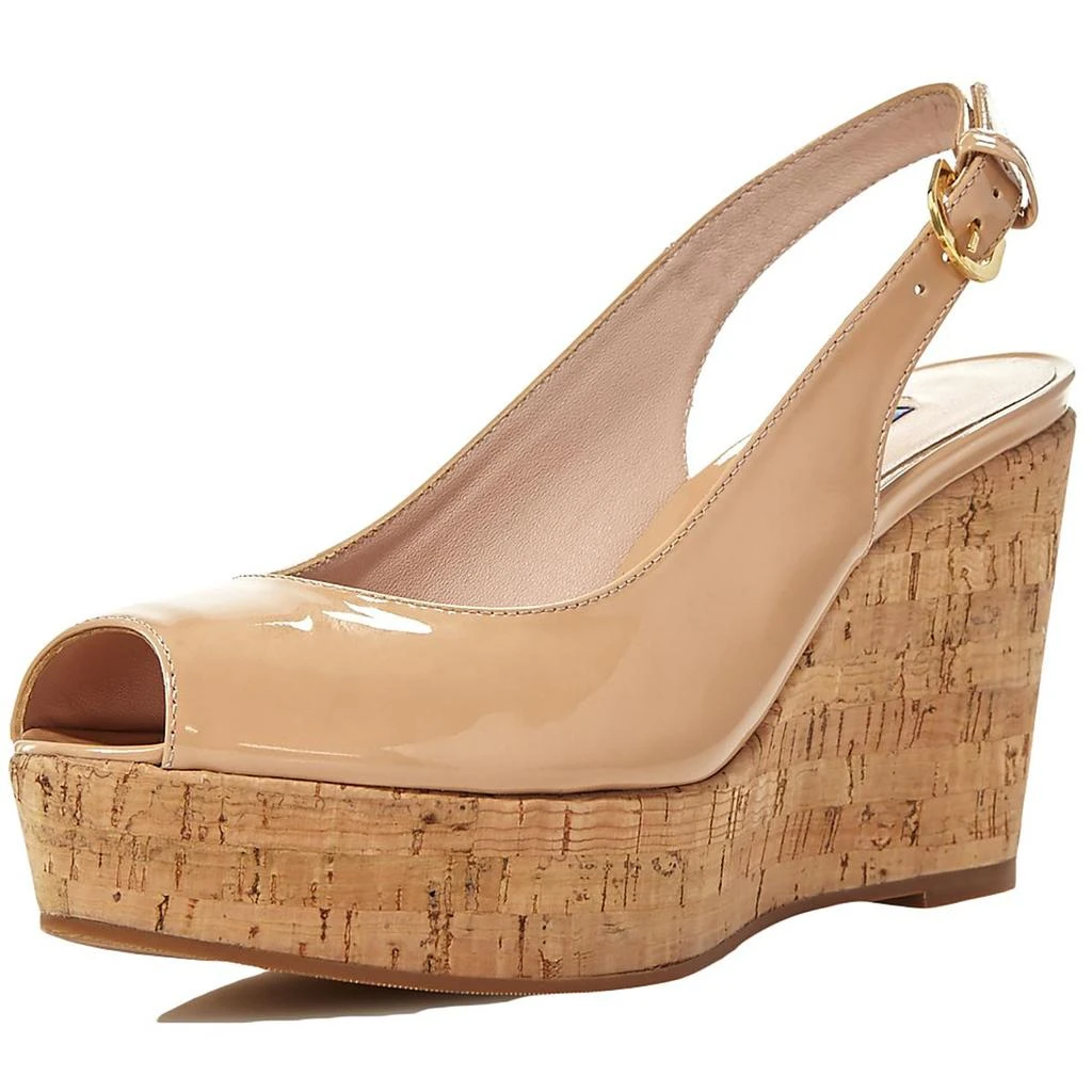 商品Stuart Weitzman|Stuart Weitzman Womens Jean Leather Slingback Sandals,价格¥1063,第2张图片详细描述