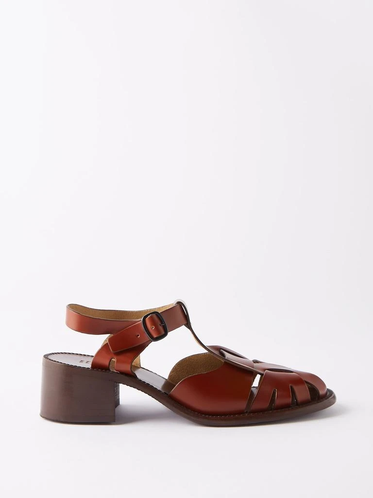 商品Hereu|Pesca 20 cutout leather heeled sandals,价格¥2425,第1张图片