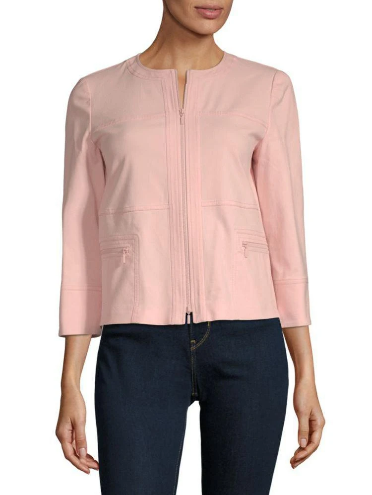 商品Lafayette 148 New York|Deb Zip-Front Jacket,价格¥1875,第1张图片