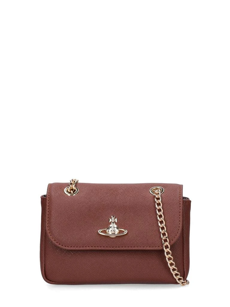 商品Vivienne Westwood|Small Saffiano Leather Shoulder Bag,价格¥2088,第1张图片