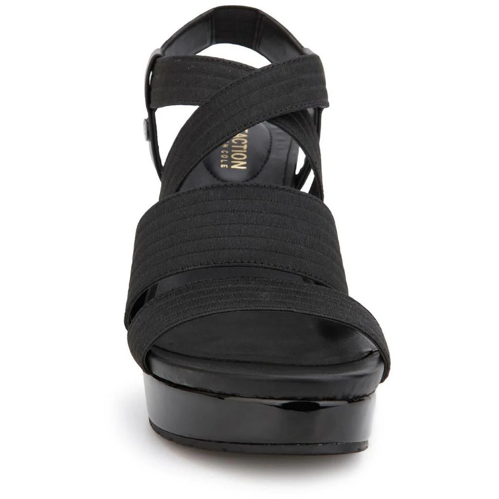 商品Kenneth Cole|Kenneth Cole Reaction Womens Card Elastic Wedge Annkle Strap Platform Sandals,价格¥228,第3张图片详细描述