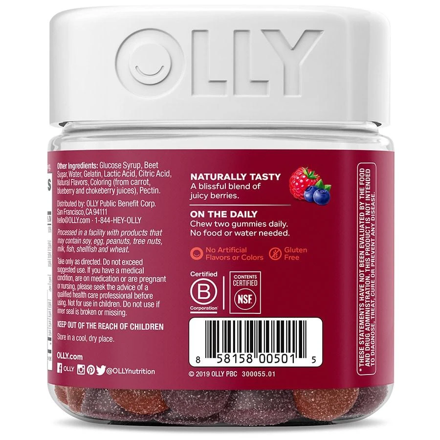商品OLLY|Olly 女士综合维生素 莓果口味 90粒,价格¥119,第5张图片详细描述