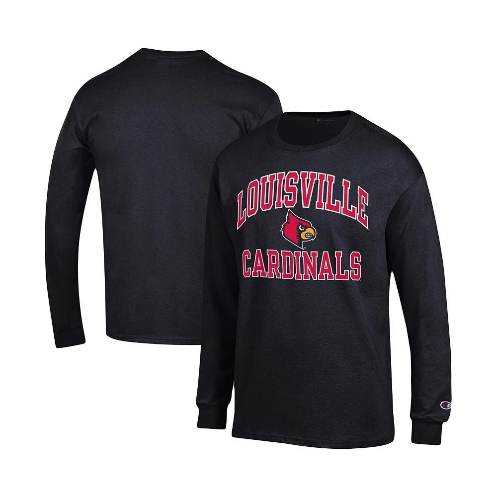 商品CHAMPION|Men's Black Louisville Cardinals High Motor Long Sleeve T-shirt,价格¥236,第1张图片