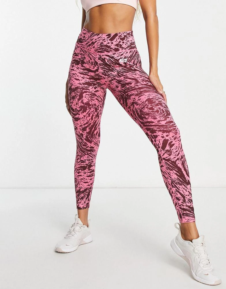 商品NIKE|Nike Training Icon Clash One Dri-FIT high rise printed 7/8 leggings in pink,价格¥500,第1张图片