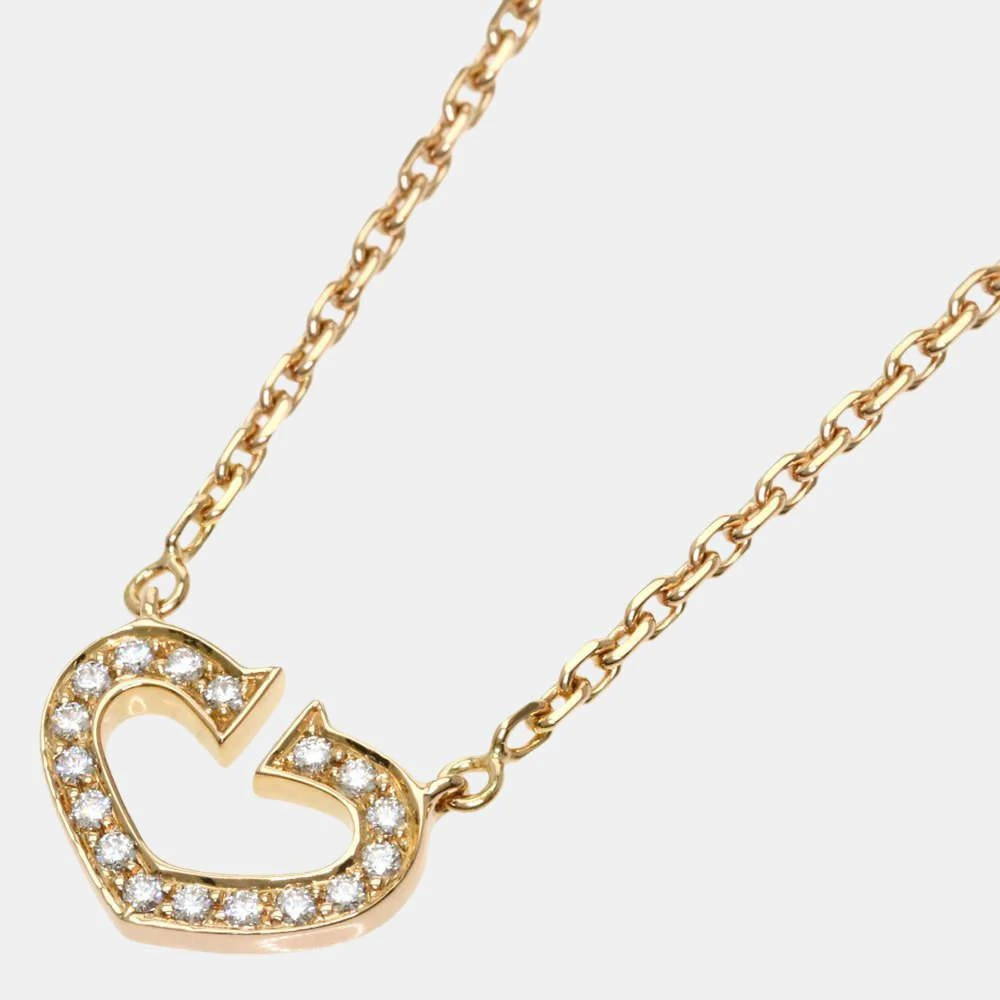 商品[二手商品] Cartier|Cartier C Heart 18K Rose Gold Diamond Necklace,价格¥16309,第1张图片