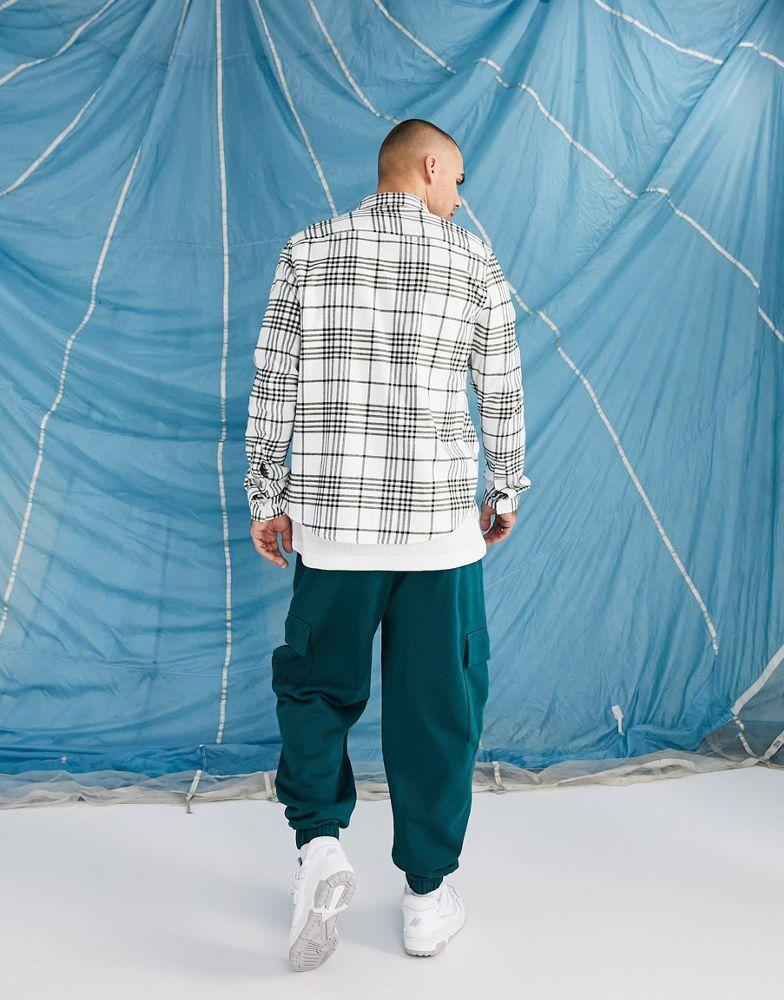 ASOS DESIGN oversized joggers with cargo pocket in teal green商品第2张图片规格展示