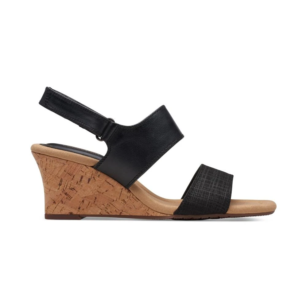 商品Clarks|Women's Kyarra Faye Slingback Wedge Sandals,价格¥296,第2张图片详细描述