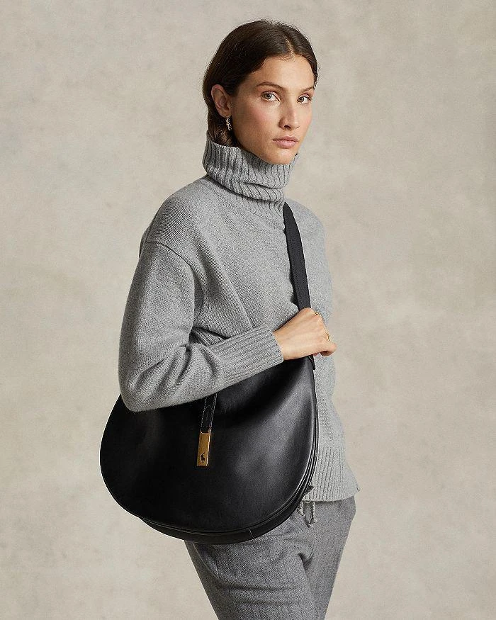 商品Ralph Lauren|Polo ID Large Hobo Shoulder Bag,价格¥5891,第2张图片详细描述
