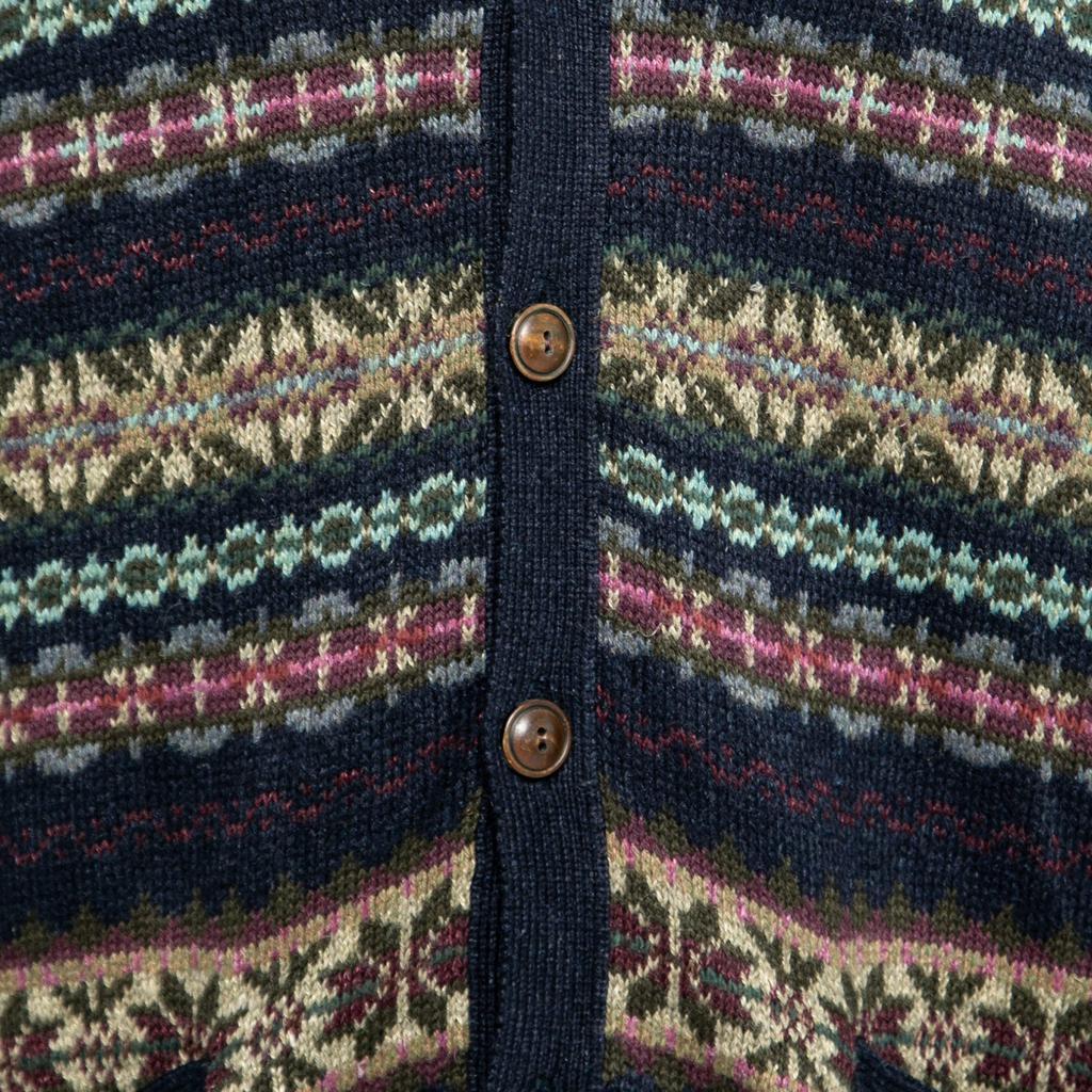 商品[二手商品] Ralph Lauren|Polo Ralph Lauren Navy Blue Intarsia Knit Cardigan XL,价格¥2920,第5张图片详细描述