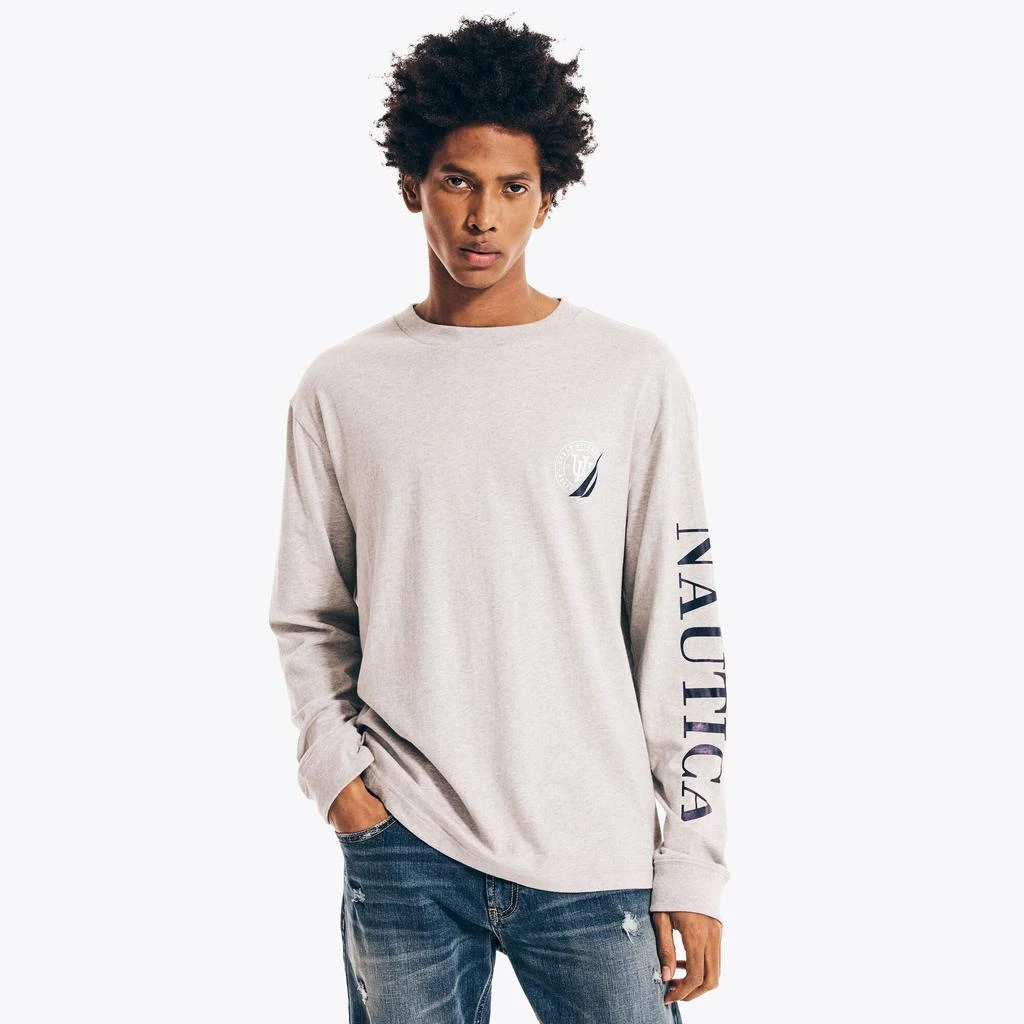 商品Nautica|Nautica Mens Urban Necessities X Nautica Graphic Long-Sleeve T-Shirt,价格¥161,第3张图片详细描述