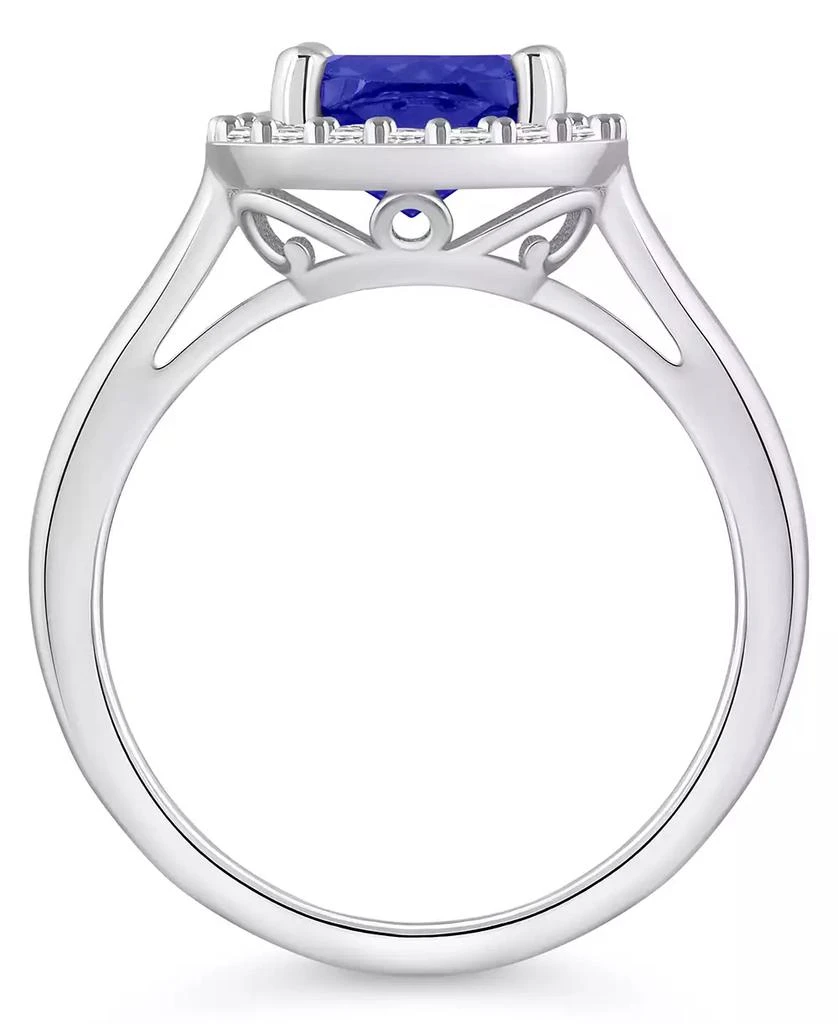 商品Macy's|Tanzanite (2-1/3 ct. t.w.) & Diamond (1/4 ct. t.w.) Cushion Halo Ring in 14k Gold,价格¥15303,第3张图片详细描述