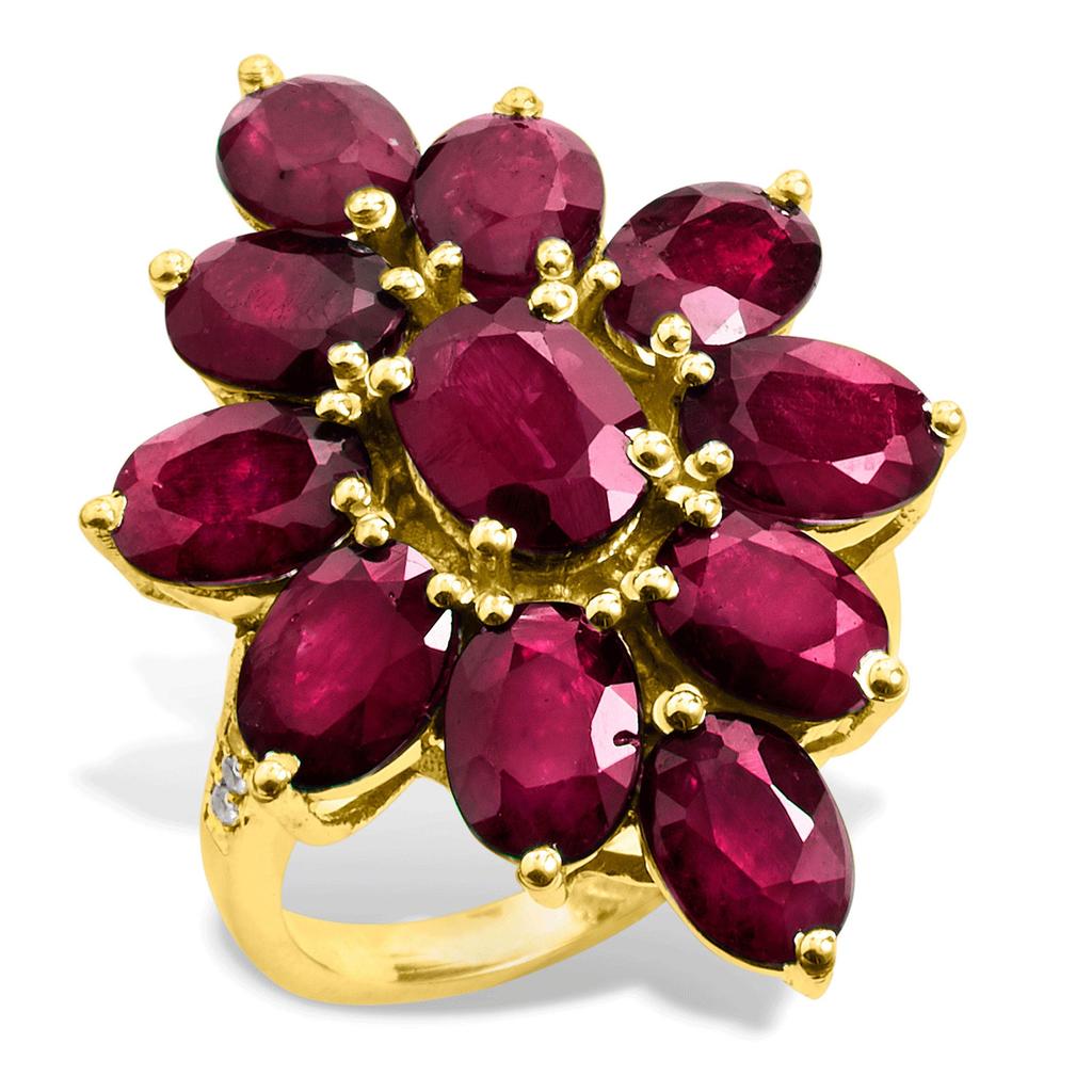 18K Gold Vermeil Flower Ring商品第2张图片规格展示