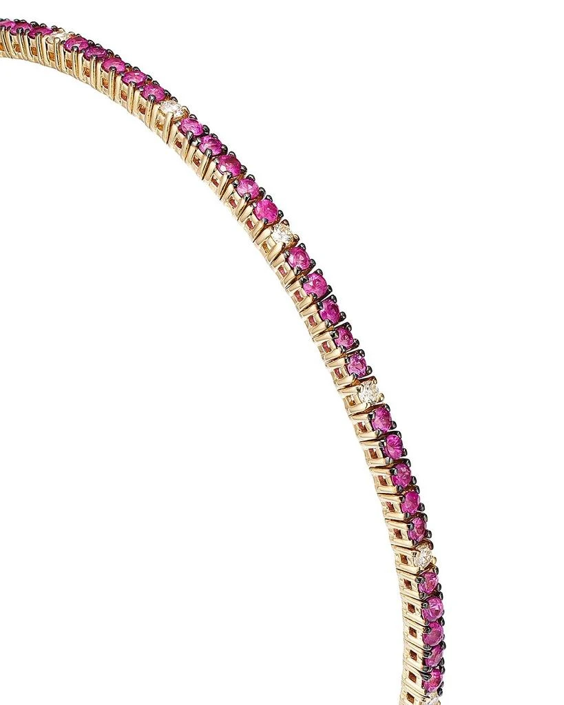 Ruby & Diamond Link Bracelet in 14K Yellow Gold - Exclusive 商品