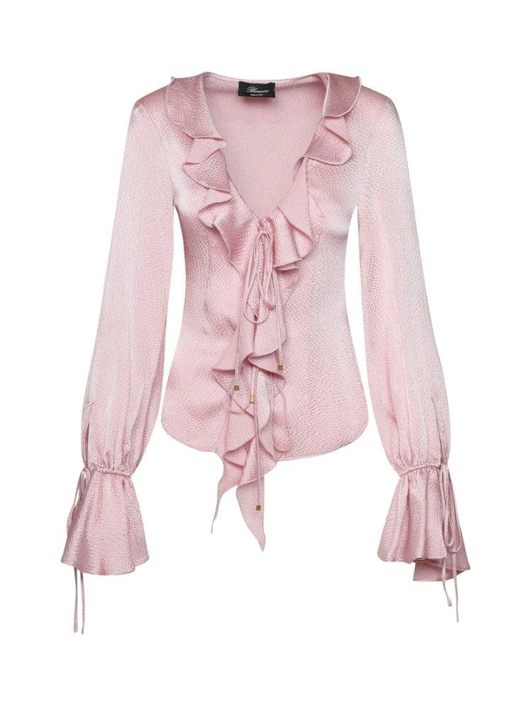 商品BLUMARINE|Blumarine Ruffled Long-Sleeve Blouse,价格¥3181,第1张图片