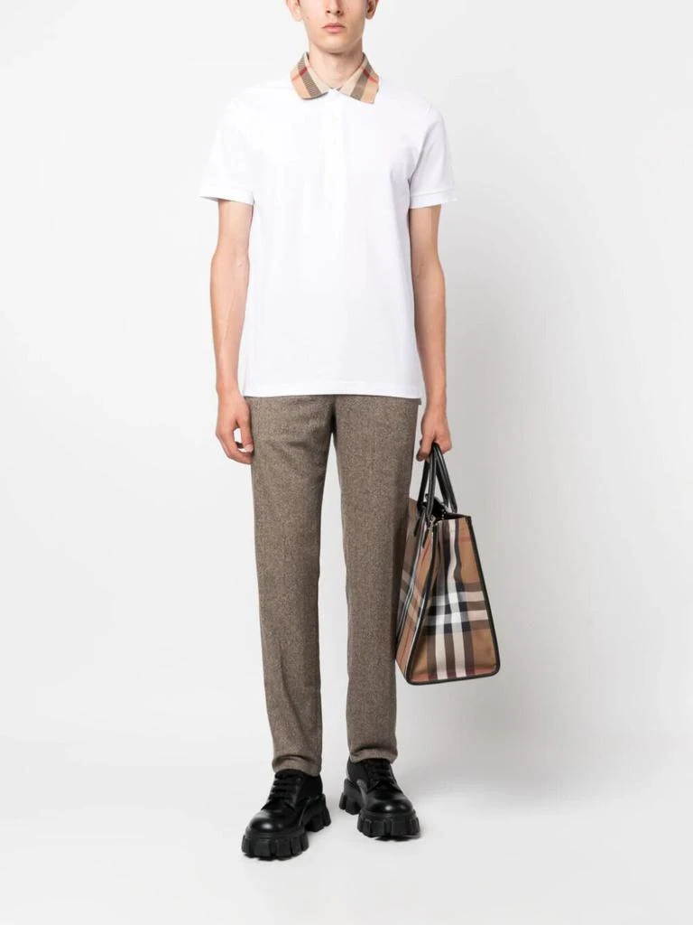 商品Burberry|Check collar polo shirt,价格¥3753,第2张图片详细描述