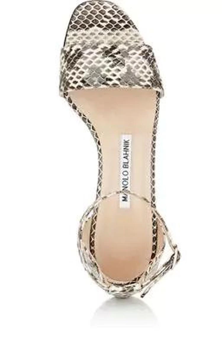 商品Manolo Blahnik|Lauratomod Snakeskin Sandals,价格¥4158,第4张图片详细描述