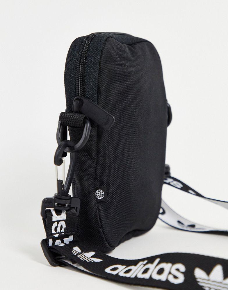 adidas Originals adicolor across body bag with branded strap in black商品第3张图片规格展示