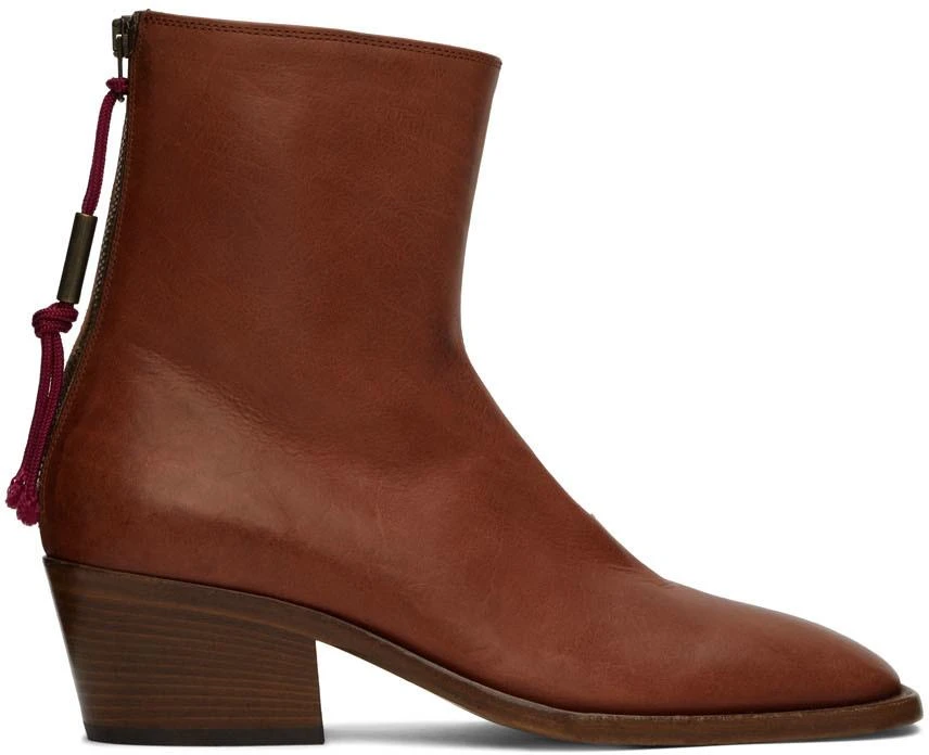商品Acne Studios|Brown Leather Boots,价格¥4654,第1张图片
