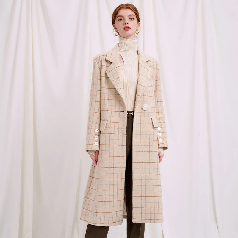 商品[国内直发] Petite Studio NYC|Marquis 大衣 - 驼色格纹 | Marquis Coat - Camel Plaid,价格¥581,第1张图片