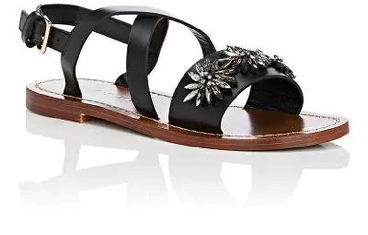 商品Marni|Embellished Leather Slingback Sandals,价格¥2476,第2张图片详细描述