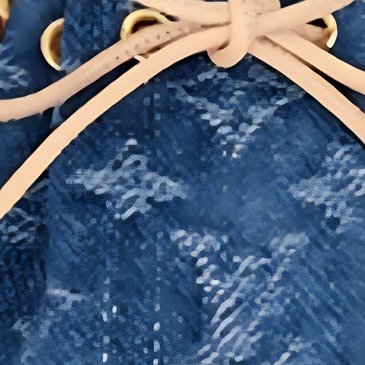 商品[国内直发] Louis Vuitton|NOE Nano 字母印花抽绳开合 牛仔布拼皮革 水桶包手提单肩包 超迷你 女款 米色拼蓝色,价格¥11189,第5张图片详细描述