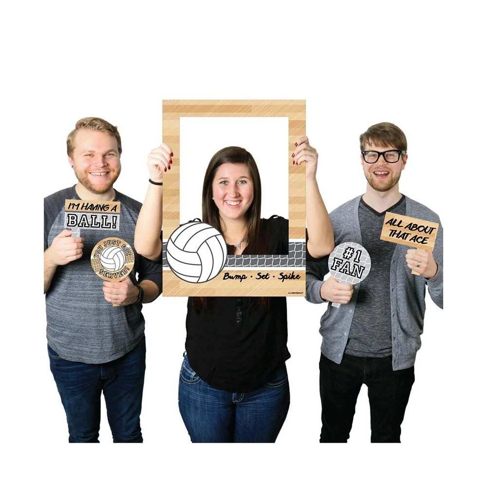 商品Big Dot of Happiness|Bump Set Spike - Volleyball - Party Selfie Photo Booth Picture Frame & Props,价格¥224,第1张图片