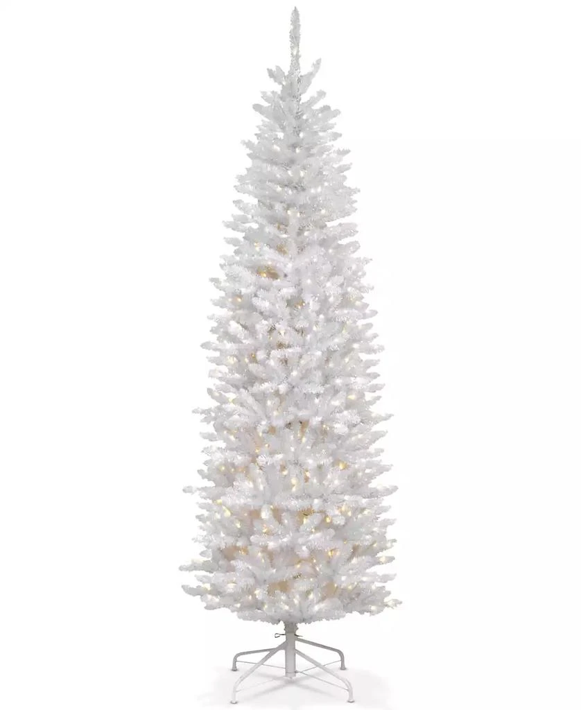 商品National Tree Company|7' Kingswood White Fir Hinged Pencil Tree with 300 Clear Lights,价格¥963,第1张图片