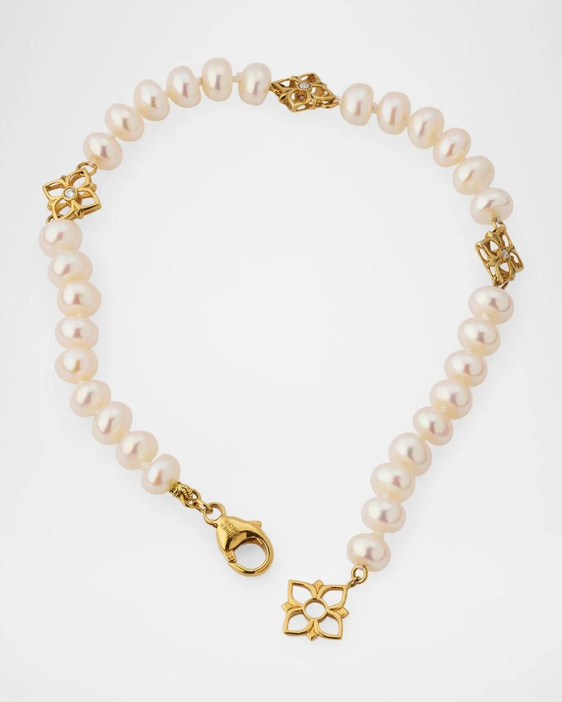 商品Stephen Dweck|18K Yellow Gold White Pearl and Diamond Bracelet,价格¥11370,第4张图片详细描述