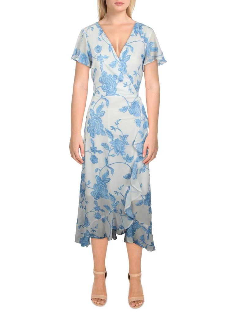 商品Kensie|Womens Surplice Midi Wrap Dress,价格¥235,第5张图片详细描述