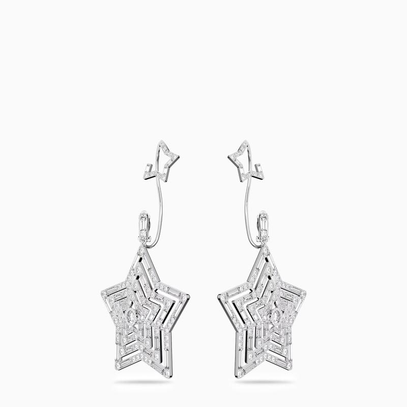 Silver Star Clip Earrings商品第1张图片规格展示