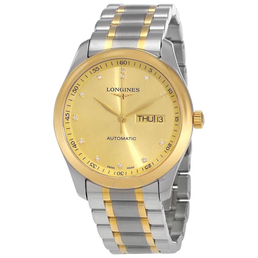 商品Longines|Master Automatic Diamond Champagne Dial Men's Watch L2.755.5.37.7,价格¥17201,第1张图片