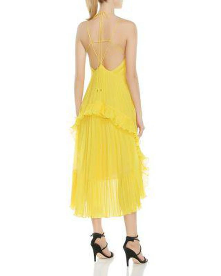 商品Halston Heritage|Pleated Ruffled Halter Dress,价格¥1638,第2张图片详细描述
