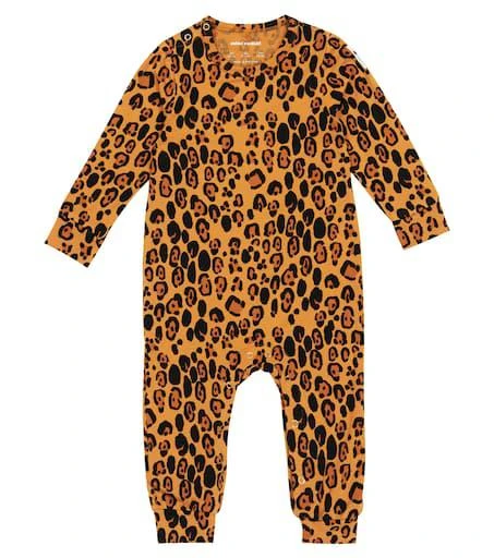 商品Mini Rodini|婴幼儿 — 豹纹印花针织连身衣,价格¥292,第1张图片