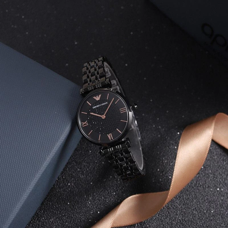 Armani)黑夜满天星时尚优雅欧美表休闲女士石英腕表AR11245 商品