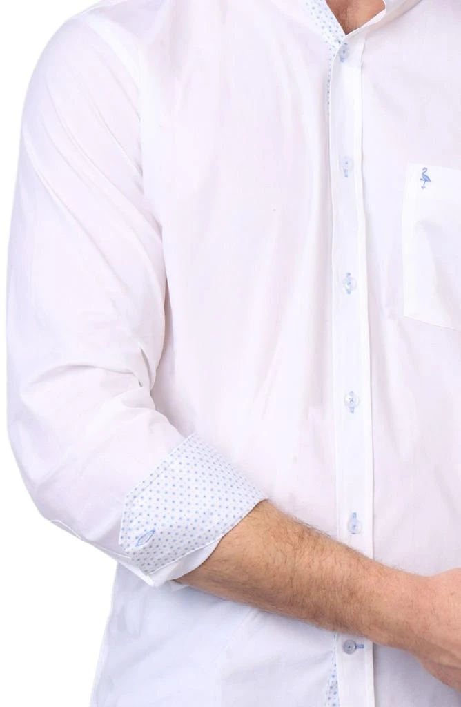 商品TailorByrd|Solid Stretch Cotton Button-Up Shirt,价格¥327,第3张图片详细描述