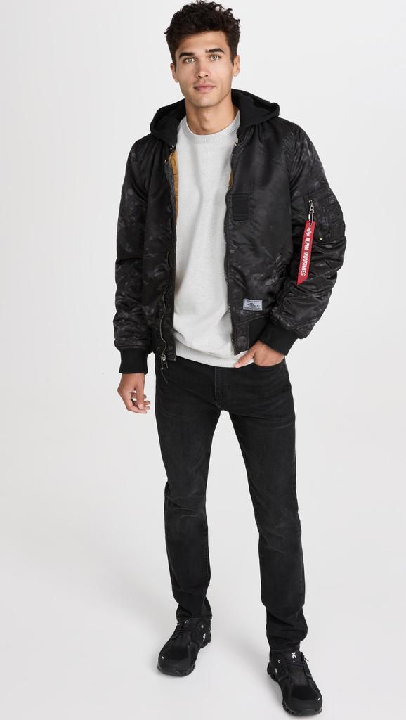 商品Alpha Industries|Alpha Industries Ma-1 Hooded Battlewash Flight Jacket,价格¥1634,第7张图片详细描述