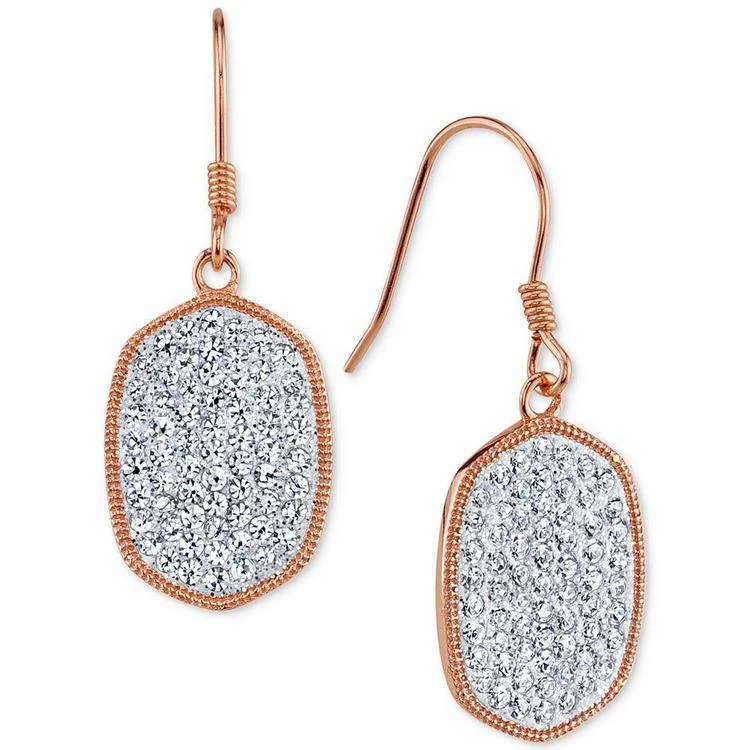 商品Unwritten|Crystal Pavé Drop Earrings in Rose Gold Flashed Sterling Silver,价格¥121,第1张图片