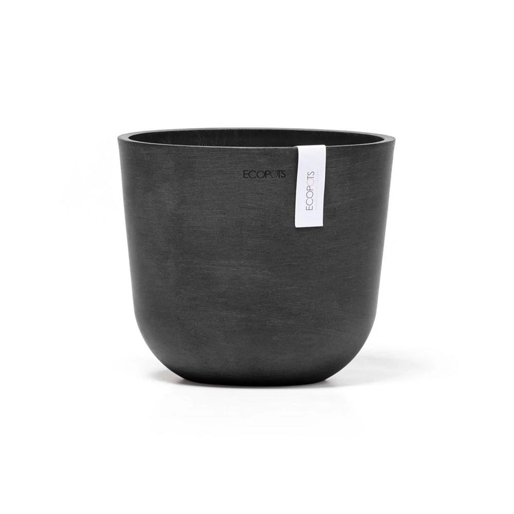 商品ECOPOTS|Oslo Durable Modern Plastic Planter Flower Pot, Dark Grey, 14",价格¥254,第1张图片