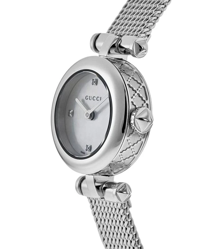 商品Gucci|Gucci Diamantissima Mother of Pearl Diamond Dial Stainless Steel Women's Watch YA141512,价格¥4857,第3张图片详细描述