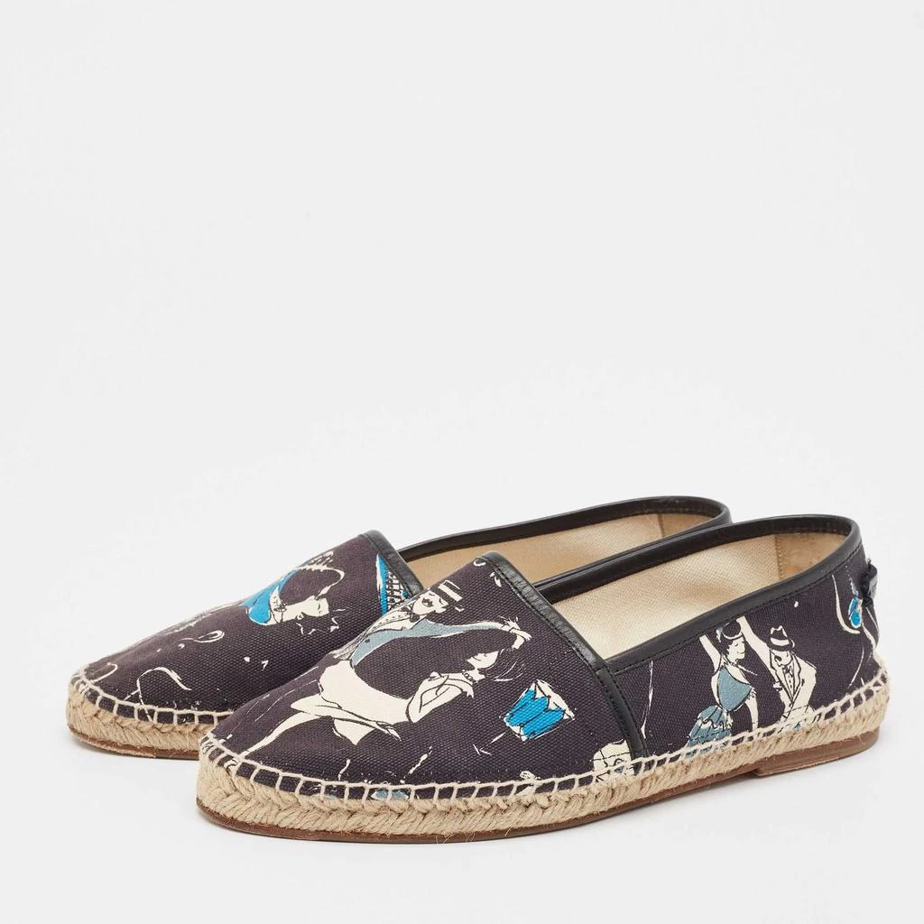 商品[二手商品] Dolce & Gabbana|Dolce & Gabbana Navy Blue Printed Canvas Slip On Espadrilles Size 40,价格¥1864,第2张图片详细描述