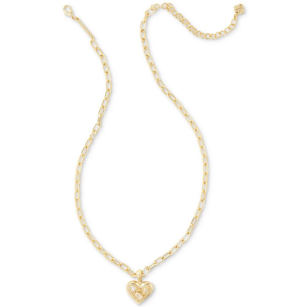 商品Kendra Scott|Penny 14k Gold-Plated Heart Short Pendant Necklace, 16" + 3" extender,价格¥597,第2张图片详细描述
