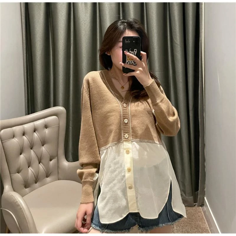 商品Chloé|CHLOE' 拼色女士针织衫/毛衣 C21SMC04-610-26B,价格¥2783,第1张图片