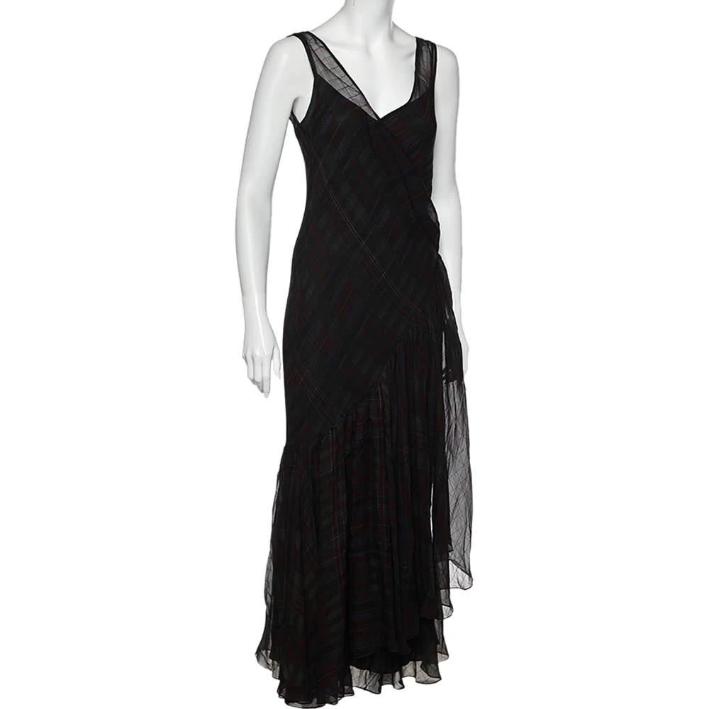 商品[二手商品] Ralph Lauren|Polo Ralph Lauren Multicolor Silk Ruffled Sleeveless Maxi Dress S,价格¥3193,第2张图片详细描述