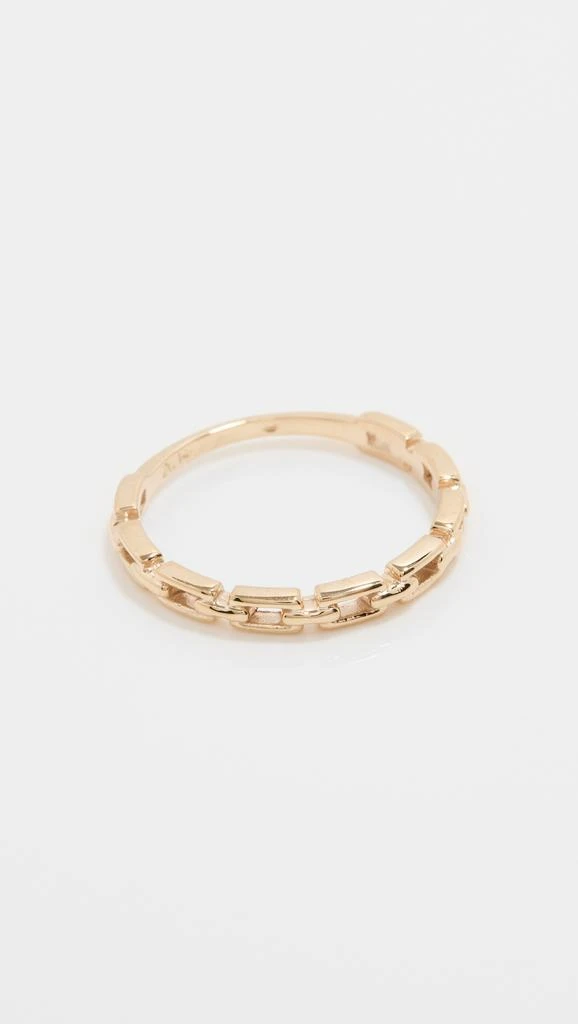 商品Zoe Chicco|Zoe Chicco 14k Gold Rectangle Link Ring,价格¥3502,第4张图片详细描述