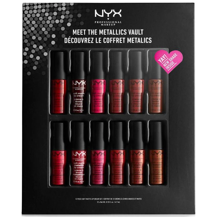 商品NYX Professional Makeup|12支金属光唇膏套装 - 梅西独售,价格¥94,第1张图片