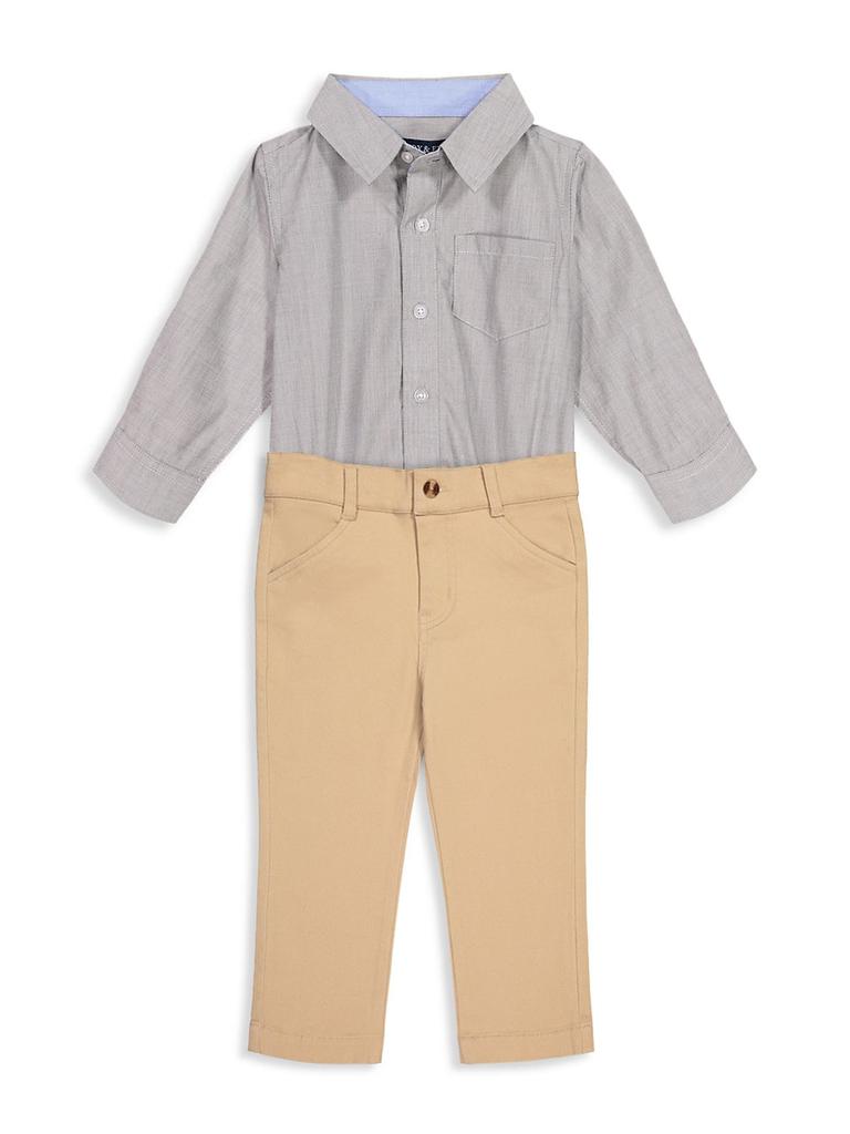 Baby Boy's Poplin Button-Down Shirtzie商品第2张图片规格展示
