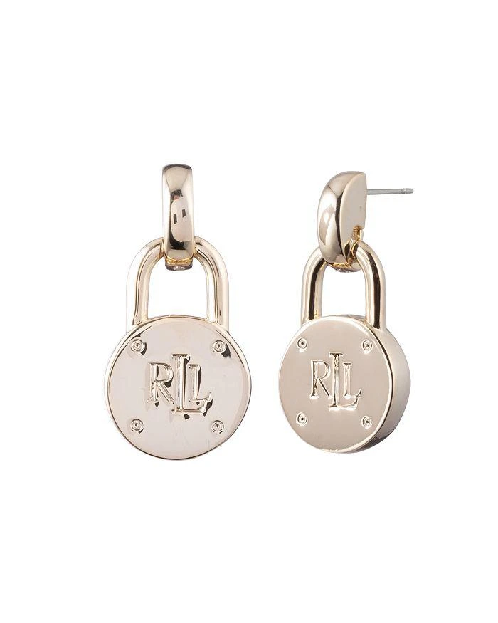 商品Ralph Lauren|Lauren Logo Padlock Drop Earrings,价格¥119,第1张图片