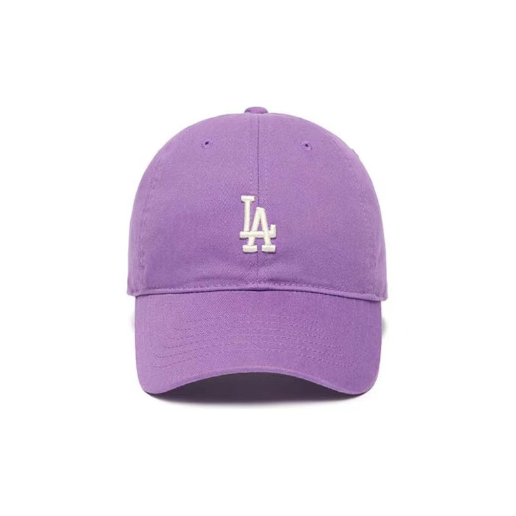 商品MLB|【享贝家】MLB LOGO 白LA刺绣棒球帽 紫色 男女同款 3ACP7701NK0017-07PPN,价格¥165,第1张图片
