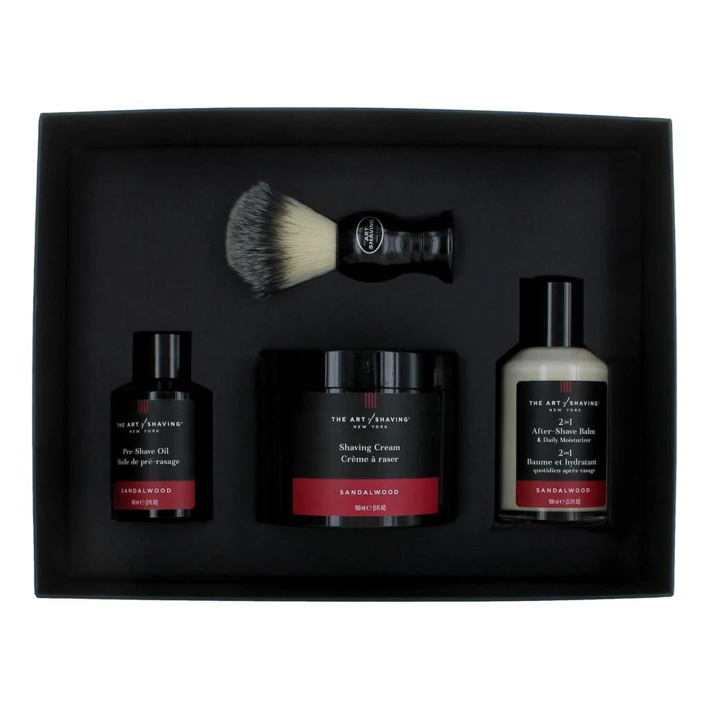 商品The Art of Shaving|The Art Of Shaving Sandalwood by The Art of Shaving, 4 Piece full size Shave Kit for Men,价格¥714,第1张图片